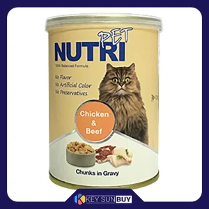 بهترین قیمت کنسرو غذای گربه نوتری پت مدل مرغ و گوشت وزن 425 گرم ارسال سراسر ایران
