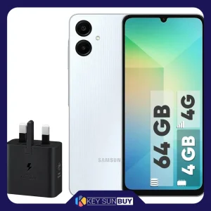 بهترین قیمت گوشی سامسونگ Galaxy A06 رجیستر‌شده دو سیم‌کارت 64 گیگابایت با رم 4 گیگابایت به همراه شارژر ارسال سراسر ایران