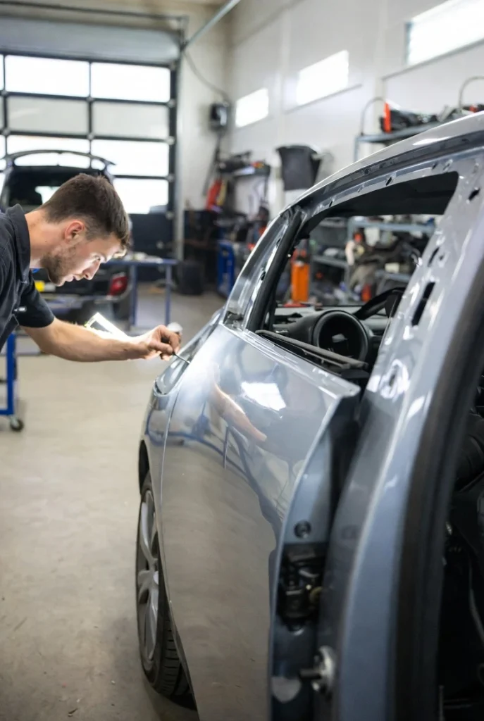 خدمات صافکاری بدون رنگ ماشین فرانسوی در ساری