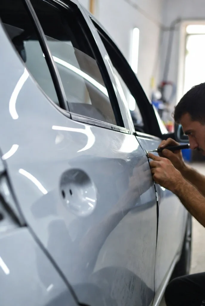 خدمات صافکاری بدون رنگ ماشین فرانسوی در مشهد