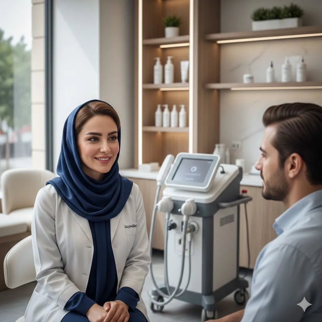 پزشک پوست و مو نزدیک من در تهران 17 شهریور