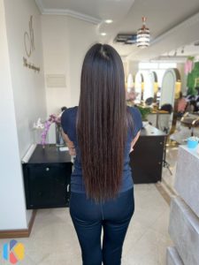 مهناز مسیبی رنگ مش لایت کراتین مو در میدان تجریش 13