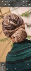 سالن زیبایی آهنگ مینیاتور میکاپ شینیون عروس رنگ و لایت در وکیل آباد مشهد 8