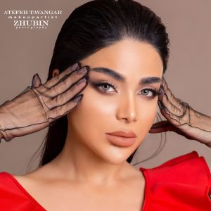 سالن زیبایی عاطفه توانگر میکاپ شینیون گریم عروس در مهر ویلا کرج 15