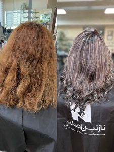 سالن زیبایی نازنین اصلاحی بالیاژ روسی آمبره یخی مش کلاهی در تهران خواجه عبدالله شریعتی 9
