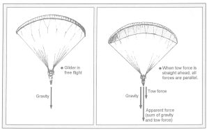 151154 paraglider gliding towing front